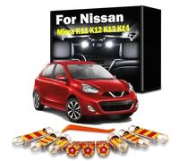 CAWEZCFY Kit d’éclairage de Coffre de Carte de dôme intérieur à LED, pour Nissan Micra K11 K12 K13 K14 1993-2016 2017 2018 2019