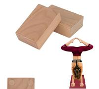 CAWi BalanceBlocks - Lot de 2 blocs de support en bois pour yoga et gymnastique - Support ergonomique pour poignets - Idéal pour la gymnastique et le fitness