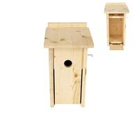 CAWI Nichoir pour appareil photo clignotant (caméra non incluse) - Bois écologique - Protection contre les prédateurs sans fil pour observer les oiseaux dans le jardin