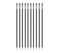 Cawila Academy Lot de 10 barres de slalom Noir Longueur 170 cm