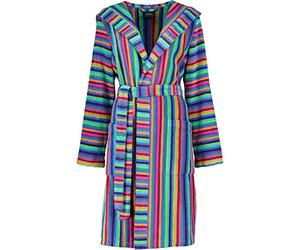 Cawö 7049 Peignoir court à capuche pour femme Multicolore 84