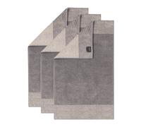 Cawö Serviette beige / graphite, Taille 30_x_50_cm