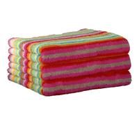 Cawö Serviette D'Invités, 3er Pack - C Life Style Multicolor, Rayé, Walkfrottier