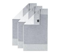 Cawö Serviette platine / blanc, Taille 30_x_50_cm