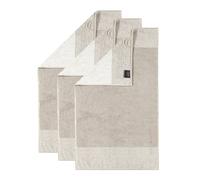 Cawö Serviette sable / blanc, Taille 30_x_50_cm