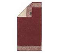 Cawö Serviette sable / bordeaux, Taille 50x100cm