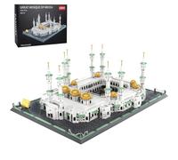CAXIMSY Grande Mosquée de La Mecque Ensemble de blocs de construction islamique Masjid Kappa Architecture Modèle Jouet Musulman Serment Cadeaux pour Enfants Adultes 2291 pièces