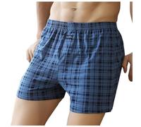 Caxndycing Boxer style américain pour homme - Sous-vêtements à carreaux - Classique - Rétro - Pour homme - Sous-vêtements décontractés, lilas, L