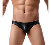 Caxndycing Boxer transparent pour homme - Sans coutures - Une pièce - Short de bain court - Sexy - Slip de bain - Fermeture éclair - Slip de bain - Mode été, Z71 noir, S