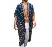 Caxndycing Cardigan long élégant à manches longues pour homme - Cardigan d'été - Coupe ajustée - Basic - Léger - Décontracté - Printemps - Haut en tricot - Manteau à manches longues, 01 bleu., XXL