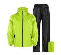 Caxndycing Combinaison de pluie pour homme et femme - Imperméable - Veste de pluie - Pantalon de pluie réfléchissant - Combinaison de pluie pour vélo et moto