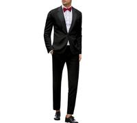 Caxndycing Costume 2 pièces pour homme - Blazer à une rangée - Pantalon de costume slim fit - Coupe droite - Costume moderne - Costume d'affaires d'été décontracté - Tenue de mariage - Tenue sportive
