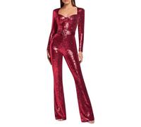 Caxndycing Costume de danse pour femme - Costume de danse disco des années 70 - Costume diva - Costume de carnaval - Costume hippie - Carnaval - Combinaison à paillettes - Pantalon à paillettes