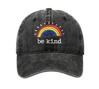 Caxndycing Gay Pride Casquette Arc-en-ciel pour Hommes et Femmes Arc-en-ciel Chapeau Bob pour Pride Parade Réversible Arc-en-ciel Drapeau Casquette de Baseball Unisexe LGBTQ+ Accessoires, Noir
