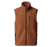 Caxndycing Gilet d'hiver doublé sans manches pour homme - Doublure polaire - Avec fermeture éclair - Coupe-vent - Col montant - Gilet thermique - Gilet de travail, Orange, XL