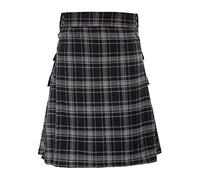 Caxndycing Kilt écossais traditionnel et utilitaire de combat pour hommes, à motif carreaux, en tartan irlandais, style punk, gothique, adapté aux montagnes, avec sangles et grandes poches cargo, Z1