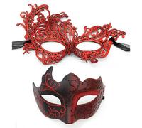 Caxndycing Masque vénitien - Masque de mascarade avec plumes - Masque vénitien sexy - Costume sexy - Masque pour les yeux - Pour homme et femme - Halloween - Carnaval - Fête à thème - Accessoire de