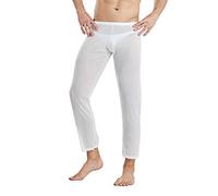 Caxndycing Pantalon transparent en maille pour homme - Vêtement de nuit sexy - Transparent - Pantalon en maille transparente, Blanc., S