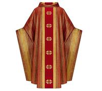 Caxndycing Robe de mesure pour homme - Église catholique - Célébrant - Père - Casel - Robe d'église, de masse, de célébration, catholique, 01 rouge., taille unique