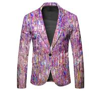 Caxndycing Sakko Masque amusant pour homme avec imprimé coloré années 60, 70 et 80 Style pop Art Costume de carnaval, lilas, M