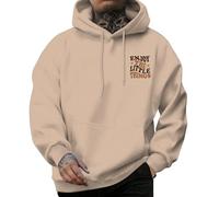 Caxndycing Sweat à capuche pour homme avec imprimé arrière Enjoy The Little Things Lettre Print Sweat à capuche pour homme Mode Manches longues Veste de survêtement avec capuche Tendance Hip Hop