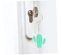 CAXUSD 10 pièces Porte-clés Cactus Set Pendentifs Mignons PVC Accessoires Suspendus pour Sacs Créatifs et