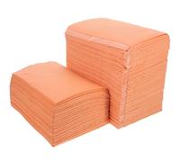 CAXUSD 125 Pièces Tapis de Table Jetable en Pulpe Orange pour Nail Art, Protège le Bureau et Garde les Mains et Pieds Propres, pour Salon de Tatouage ou Cabinets Dentaires