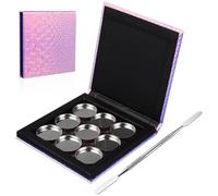 CAXUSD 1ensemble Palette Maquillage Vide Aimantée avec Pâte Métallique Ronde Spatule pour Ombres à Paupières Fards Poudres et Blush pour Professionnels et Débutantes