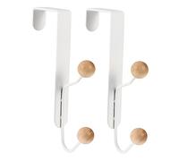 CAXUSD 2 Crochets De Porte Métalliques Polyvalents 6.30X1.77X0.79In Patères Durables Pour Manteaux Chapeaux Serviettes Rangement Chambre Et Salle De Bain Sans Percage