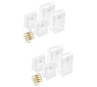 CAXUSD 2 Ensembles De Rangement Suspendu Porte-clés Pochette Transparente Aveugle Petite Pochette Transparente Étui pour Écouteurs Rangement Petit Espace Métal 4 Pièces * 2