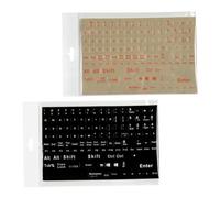 CAXUSD 2 Feuilles Autocollants Clavier Anglais Lettre Autocollants Lettres du Clavier Stickers Clavier De Lettrage PVC Auto-adhésif Autocollants De Bouton Bureau