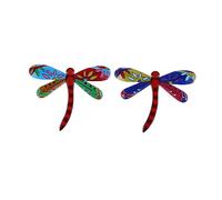 CAXUSD 2 Pièces Art De Clôture De Libellule Métal Décoration Murale à Suspendre Décor Pour Intérieur