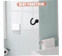 CAXUSD 2 pièces Crochets Muraux Alliage de Zinc Noir pour Rideaux Murales Élégantes et Supports Métalliques pour Suspension de Rideaux et Accessoires