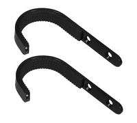 CAXUSD 2 pièces Crochets Muraux Métalliques Résistants pour Serviettes et Vêtements Support Mural Noir Polyvalent pour Garage et Salle de Bain Fixation et Charge Lourde