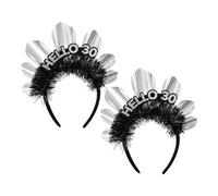 CAXUSD 2 Pièces Happy Birthday Headbands For Women And Soft Lightweight Princess Crown Hairbands For Party And Photo Sessions