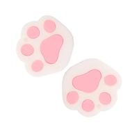 CAXUSD 2 Pièces Lot De Capuchons De Clés Forme De Patte De Chat Protections Silicone Pour Clés Mignons Blancs