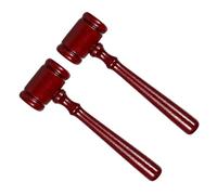 CAXUSD 2 pièces Lot de Marteaux de Juge Bois Marteau de Cour et Résistant Accessoire pour Juges Commissaires Priseurs et Étudiants Droit de Rôle pour Fêtes et Cosplay