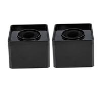 CAXUSD 2 pièces Microphone Flag Abs Portable Carré Cube Résistant Antichoc pour Interview Presse