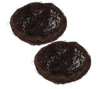 CAXUSD 2 Pièces Nid D'oiseau Décoration Hutte d'oiseaux Petit Lit D'oiseau Maison D'oiseau Naturel Petit Nid pour Animaux De Compagnie De Perroquet Coffee