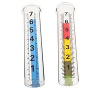 CAXUSD 2 pièces Pluviomètre Verre Haute Résistance Tube Transparent pour Mesure Précise Pluie Extérieure et Résistant Aux Intempéries pour Jardin et Agriculture
