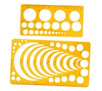 CAXUSD 2 pièces Règles de Gabarit de Dessin Plastique Transparent Modèles Géométriques pour Mesure et Design Outils Pratiques pour Bureau et École