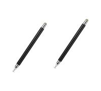 CAXUSD 2 Pièces Stylo Capacitif Magnétique Stylet pour Tablette Stylo Styliste à Pointe Fine Stylet pour Écran Tactile Stylet pour Téléphone Intelligent Black Alliage D'aluminium