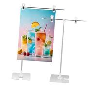 CAXUSD 2 Pièces Support Publicitaire Tendeur de Supports de Bannières Ajustables pour Affichage Table et Sol Rack Affichage pour Publicité Intérieur et Extérieur
