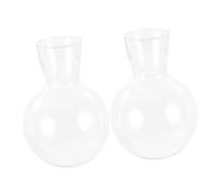 CAXUSD 2 Pièces Vase en Bois Vase Suspendue Vase Transparent Vase planteur de bulbes Vase de Plantation de Station d'eau Terrarium hydroponique Jardin intérieur hydroponique Vase à bulbe