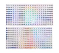 CAXUSD 20 Feuilles Autocollants Numérotés Ronds Étiquettes Adhésives Étanches Réfléchissantes Autocollants pour Organisation Bouteilles Échantillons Stockage et Classement