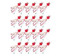 CAXUSD 20 Pièces Ruban Jeté à Main, Serpentins de Fête en Papier Rouge | Large Couverture, Ne S'emmêle Pas, pour Événements Festifs et Écoles, Lot
