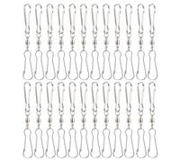 CAXUSD 24 Pièces Cintre De Vent Crochet Pivotant Crochets D'ornement Extérieurs Extérieure Carillon Éolien Balcon Silver