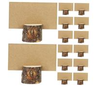 CAXUSD 26 Ensembles Porte-cartes Bois Support Stable pour Notes Photos et Noms de Table Organiseur Mémo de Bureau pour Mariage et Événements Sociaux