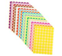 CAXUSD 2800 pièces Étiquettes Rondes Adhésives Colorées Pastilles Autocollantes Codage Coloré Gommettes Faciles à Décoller pour Garçon Fille Bureau et École