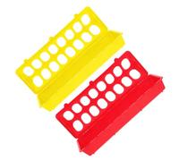 CAXUSD 2pièces Mangeoire Plastique Pour Oiseaux Conteneurs De Nourriture Pour Pigeons Et Poules Troughs De Nourrissage Alimentateur à Couvercle Réversible Pour Animaux